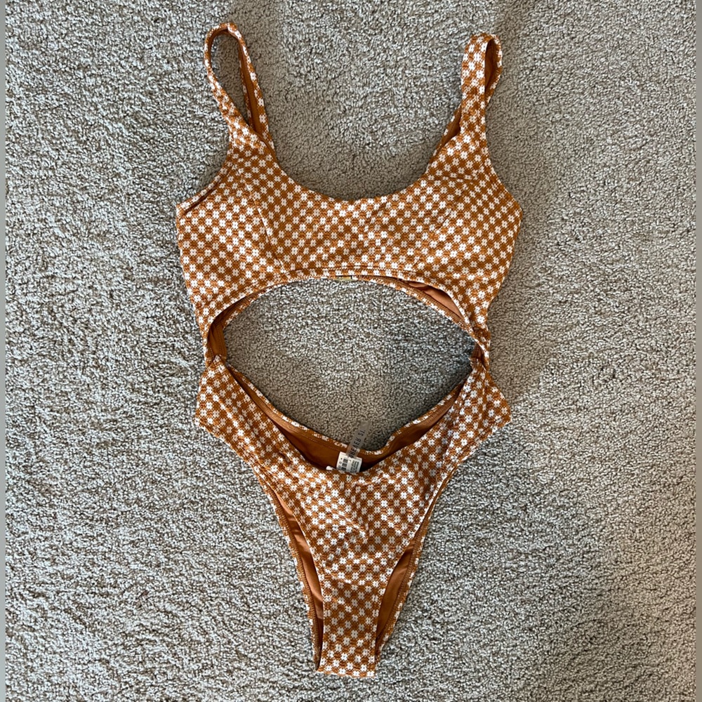 Forever 21 one piece plaid bathing suit